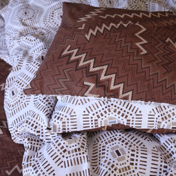 Фото - Комплект постільної білизни MirSon Бязь 17-0739 Amber Geometrics 220х240 (2200010842661)